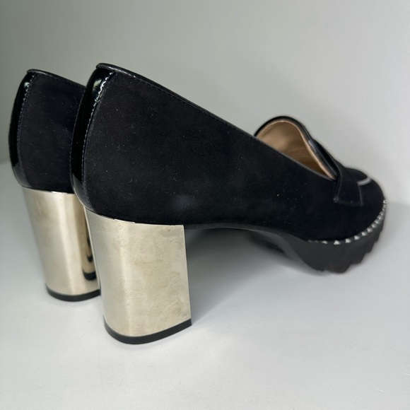 Black Heeled Loafers - Picture 7 of 8